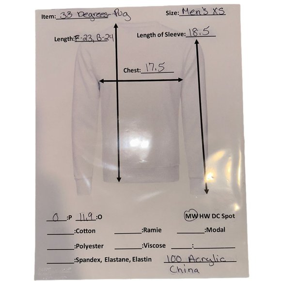 33 Degrees Mens Ugly Christmas Sweater XS Pug Santa Hat Holiday Puppy Dog Eyes - Picture 9 of 9